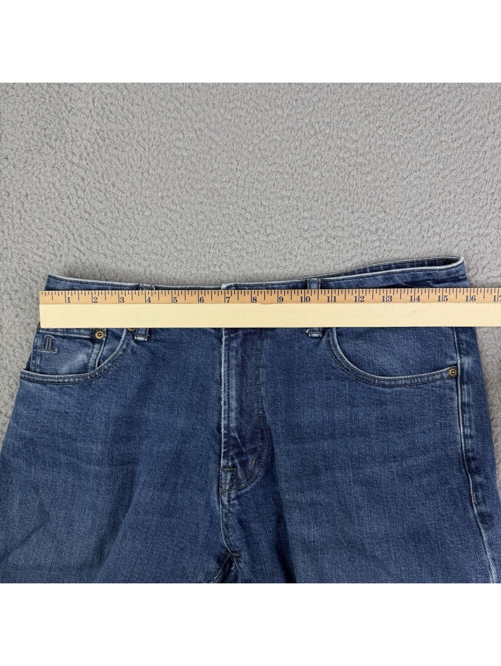 Lucchese Men's Jesse Slim Straight Washed Blue Jeans 32W X 32L Italy Fabric $325 - Picture 4 of 13
